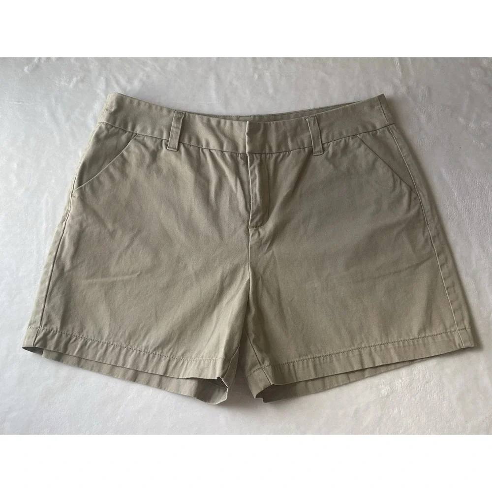 Merona 100% Cotton Size 12 Women's Khaki Fit 1 Zip Shorts Shortie